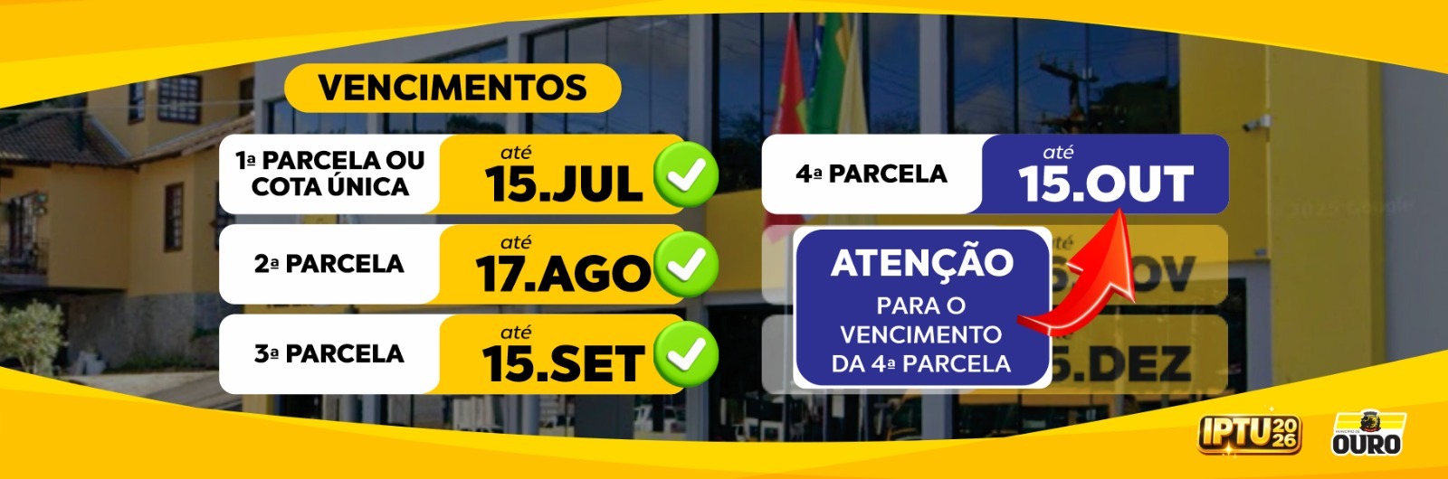 IPTU 2026 OURO SC