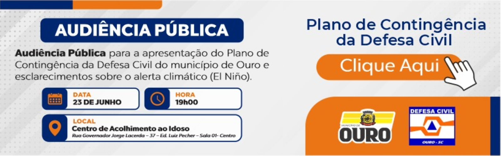 Audiência Pública Defesa Civil Ouro