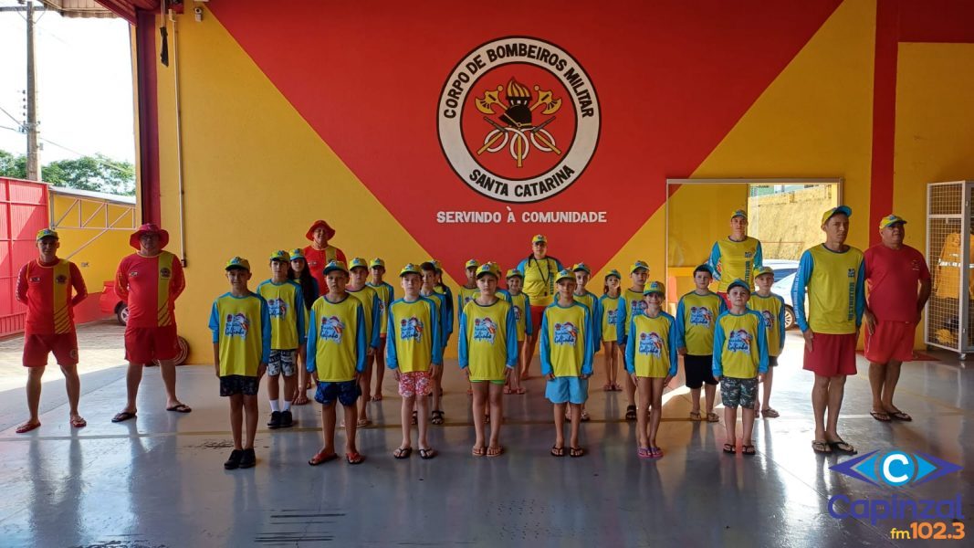 Corpo de Bombeiros desenvolve Projeto Golfinho com a participação de 100 crianças em Capinzal