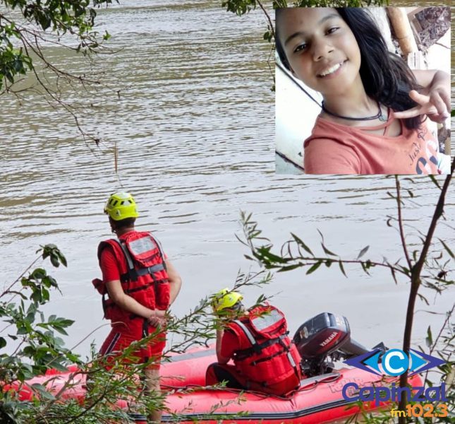 Urgente: Bombeiros encontram corpo de jovem desaparecida no Rio do Peixe, em Capinzal