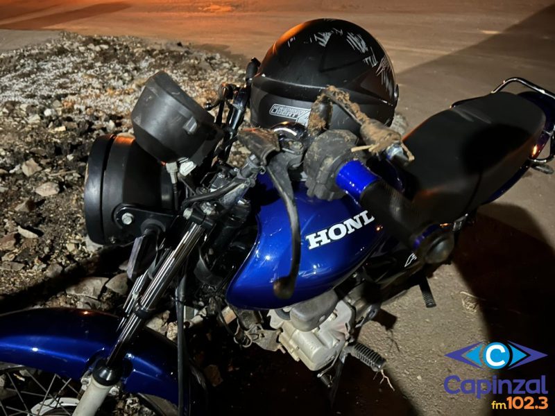 Motociclista fica ferido em acidente na SC-150 em Capinzal