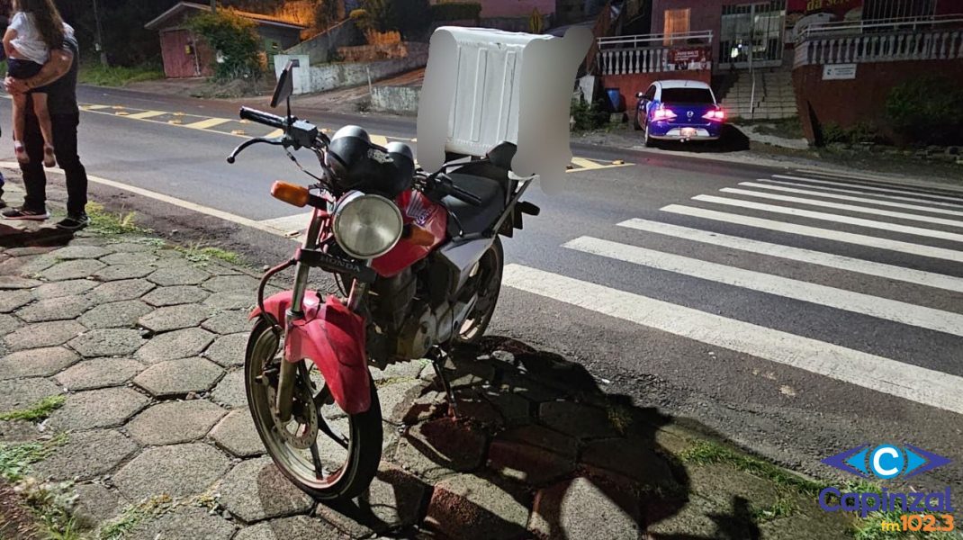 Colisão fere motociclista de 20 anos no Acesso Cidade Alta em Capinzal