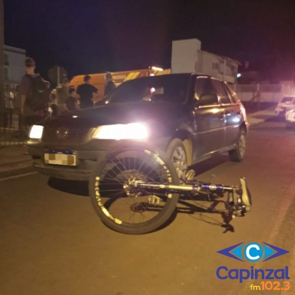 Ciclista de 17 anos fica ferido após ser atropelado em Campos Novos