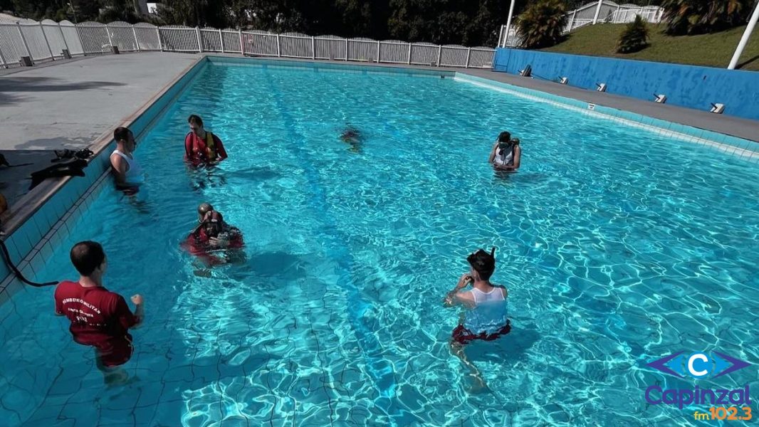 Bombeiros de Capinzal recebem treinamento de mergulho emergencial