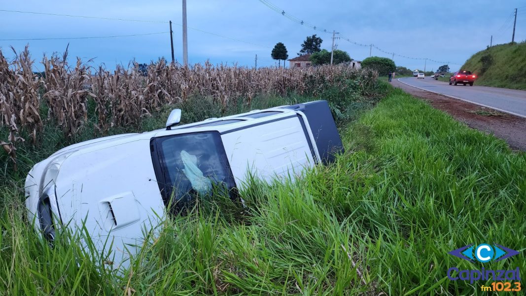 Motorista cochila ao volante e provoca acidente na SC-467 em Capinzal