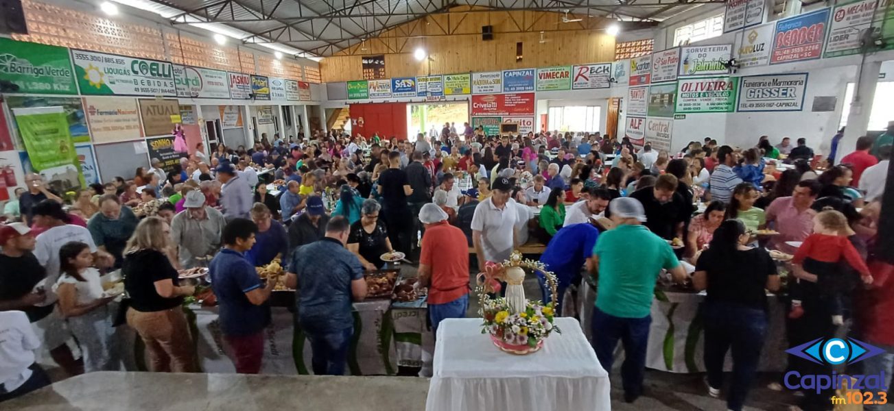 Almoço em prol da construção da primeira capela dos loteamentos Lanhi e Nova Capinzal reuniu mais de 500 pessoas