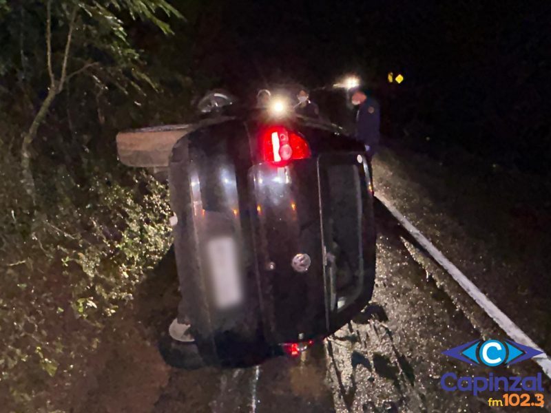 Motorista com sinais de embriaguez tomba carro após acidente na SC-150 em Lacerdópolis