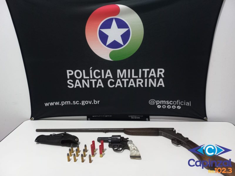 Polícia Militar apreende armas e munições durante abordagem veicular no Loteamento Lar Imóveis