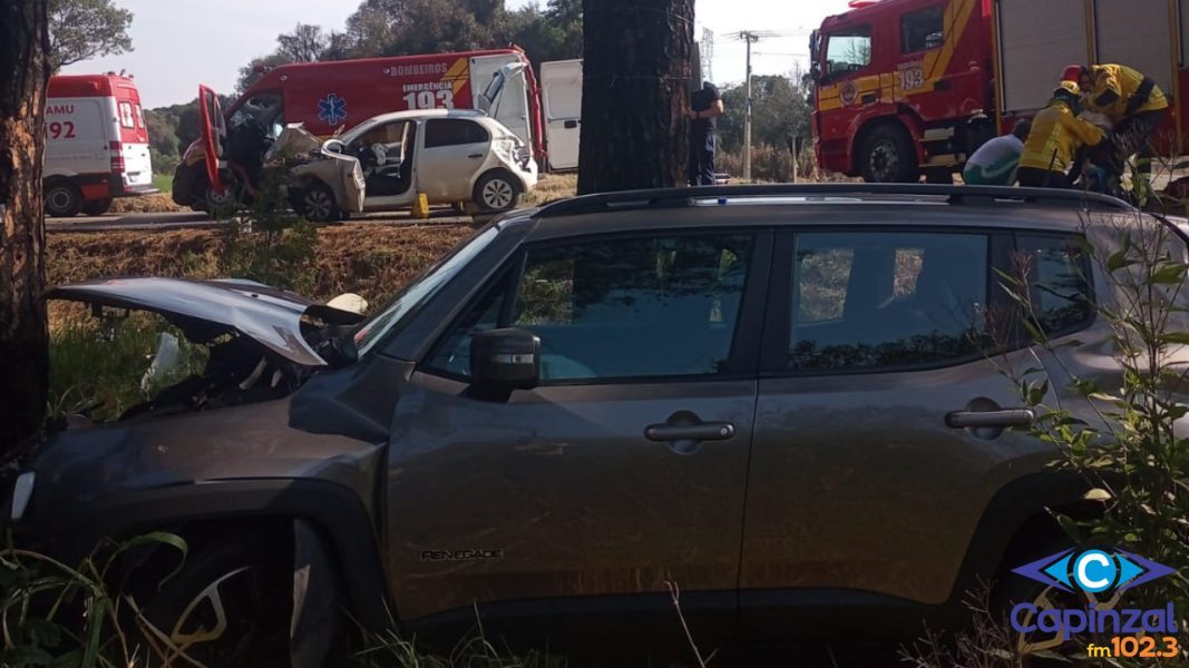 Colisão entre veículos deixa duas mulheres feridas na BR-470 em Campos Novos