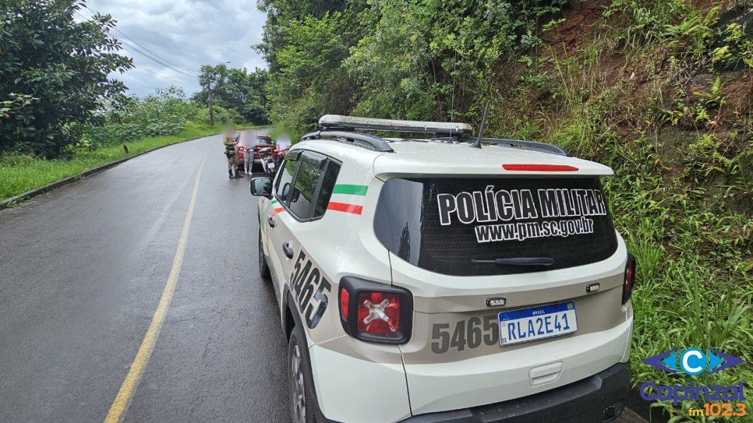 Motociclista fica ferida após acidente em Capinzal