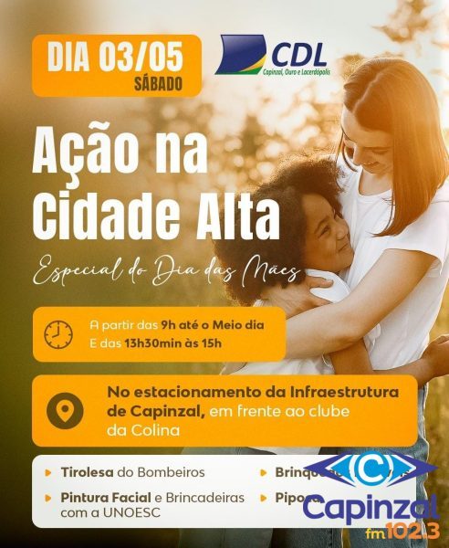 CDL realiza Dia C e ação na Cidade Alta em alusão ao Dia das Mães neste sábado