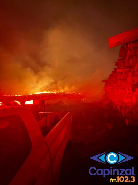Bombeiros de Campos Novos controlam incêndio de grandes proporções em reflorestamento de eucalipto