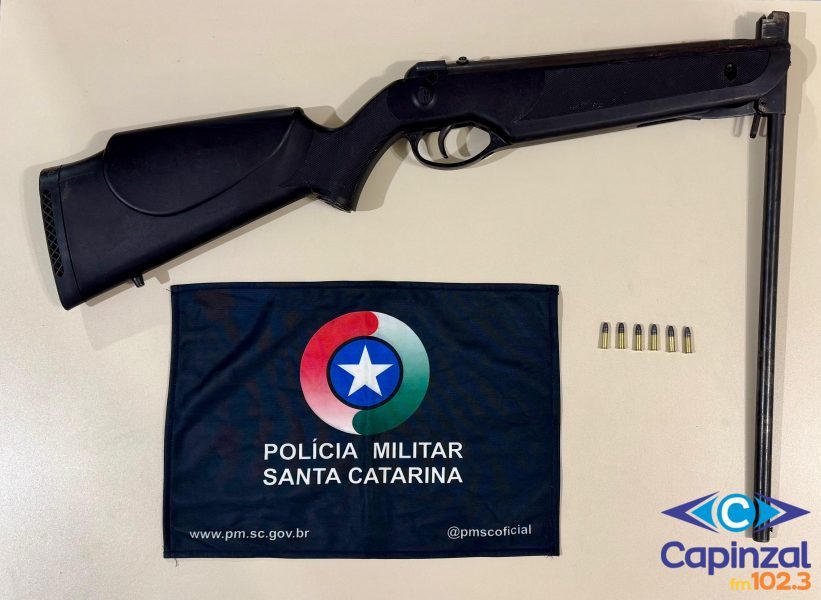 Homem é preso por porte irregular de arma em Videira
