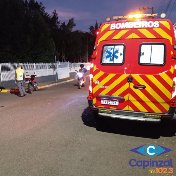 Colisão entre carro e moto é registrada em Ipira