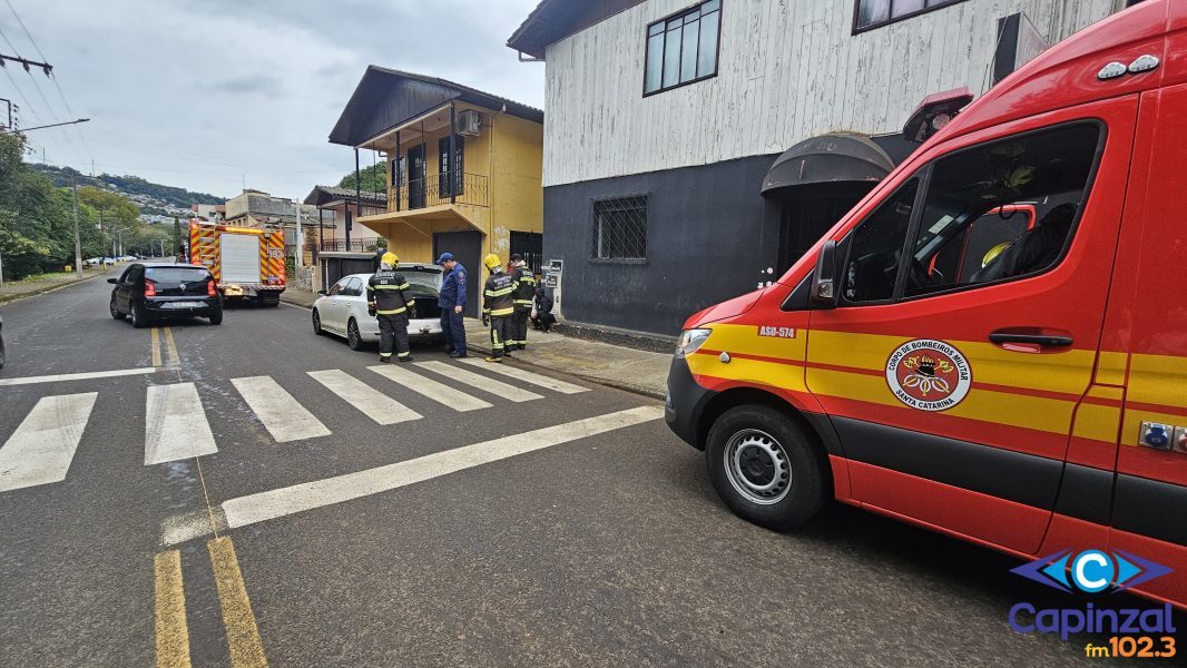 Suposto princípio de incêndio em veículo mobiliza bombeiros em Capinzal