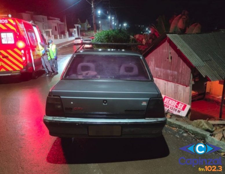 Condutor fica ferido após colidir em carro estacionado em Piratuba