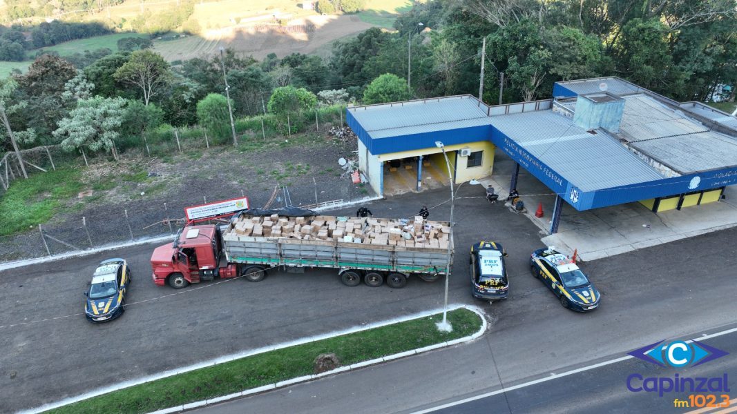Concórdia: PRF apreende carreta com produtos chineses ilegais rumo a SP