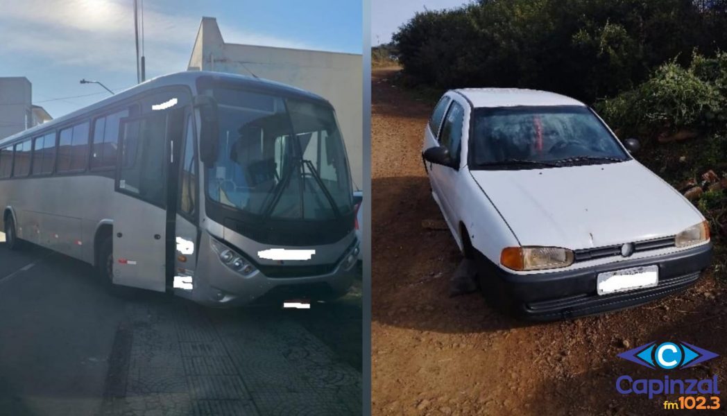 Carro e ônibus furtados são recuperados em Campos Novos; suspeito é preso em flagrante tentando ligar coletivo