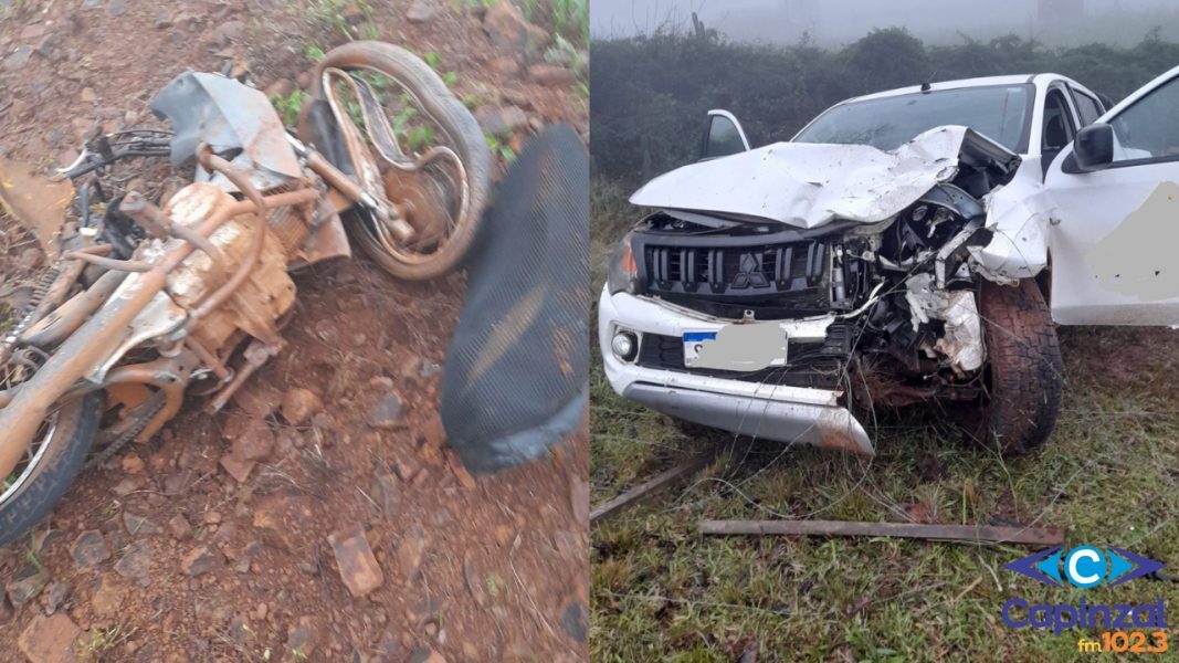 Motociclista morre em colisão com caminhonete na SC-305