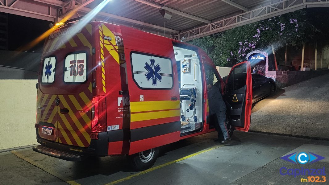 Colisão entre carro e moto deixa homem ferido na SC-150, em Capinzal