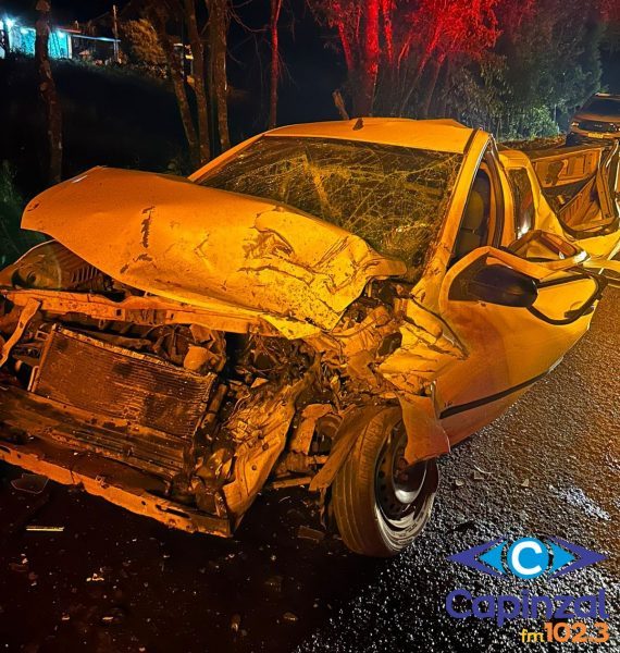 Três pessoas ficam feridas em colisão frontal na SC-155, em Xanxerê