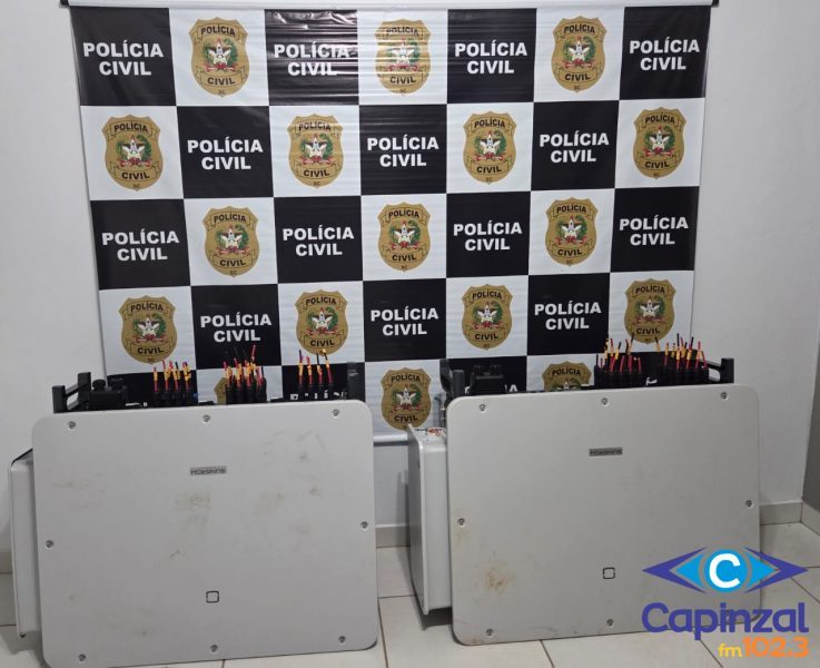 Polícia Civil recupera em Jaborá inversores solares furtados de Catanduvas