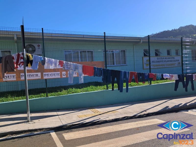Escola Municipal Felisberto Vilarino Dutra realiza Projeto Varal Solidário