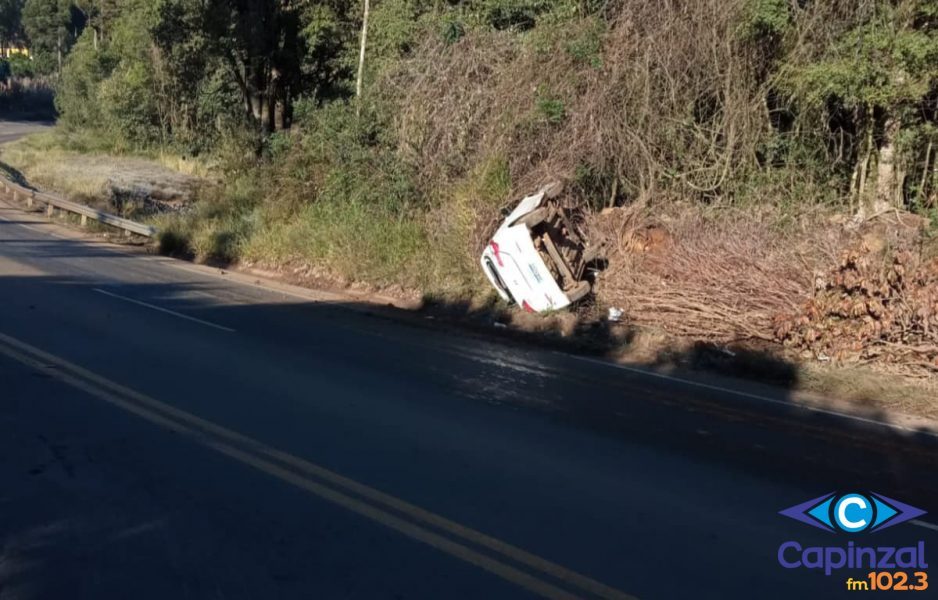 Capotamento é registrado na SC-135 após formação de gelo na pista