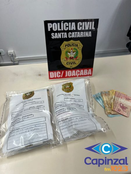 Jovem é presa por tráfico de drogas em Joaçaba