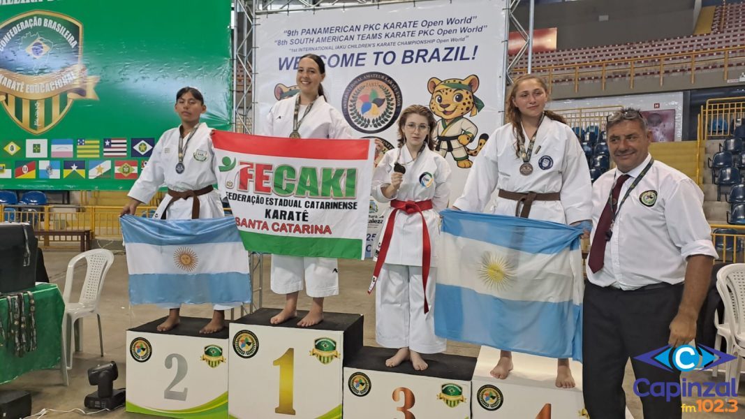 Atletas capinzalenses conquistam medalha de ouro no 9º Campeonato Panamericano de Karatê