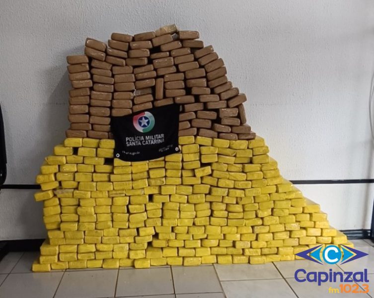 PM prende casal com quase 200 quilos de maconha no Oeste de SC