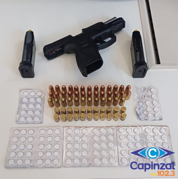 PRF encontra arma e rebite em caminhão com excesso de peso na BR-282