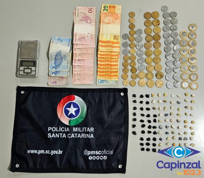 PM de Fraiburgo apreende drogas abandonadas por suspeito em fuga