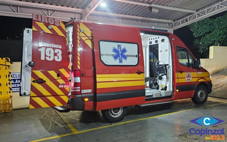 Bombeiros atendem acidente com motocicleta e atropelamento em Capinzal