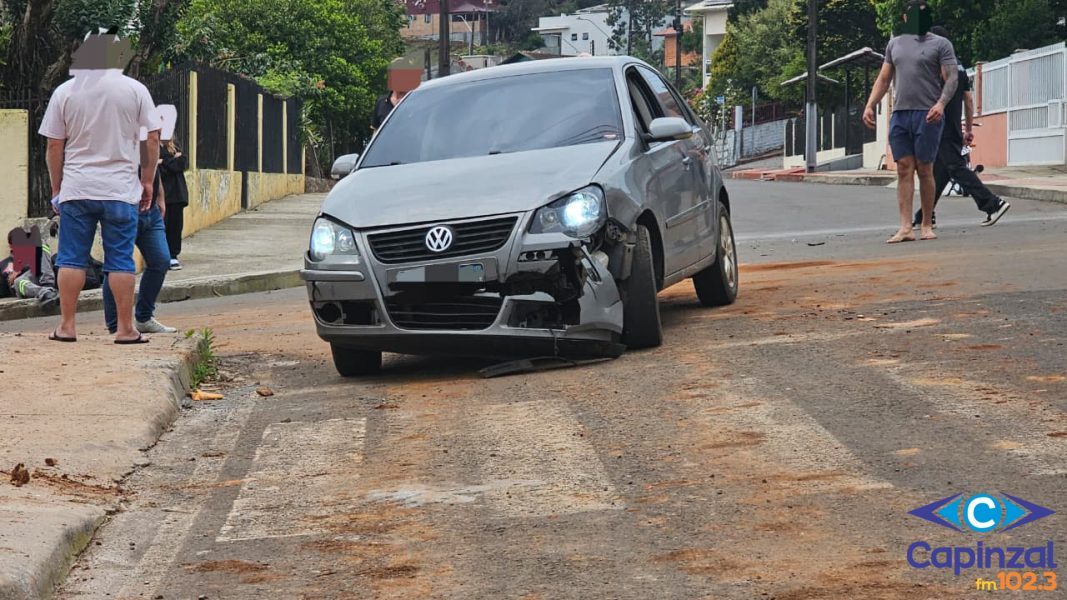 Colisão entre carro e moto é registrada em Capinzal
