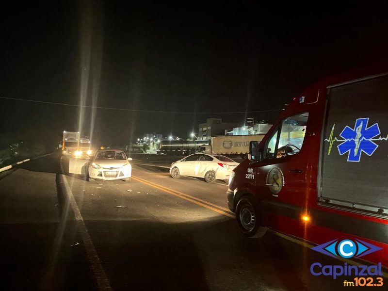 Idosa é socorrida após colisão na BR-153 em Irani