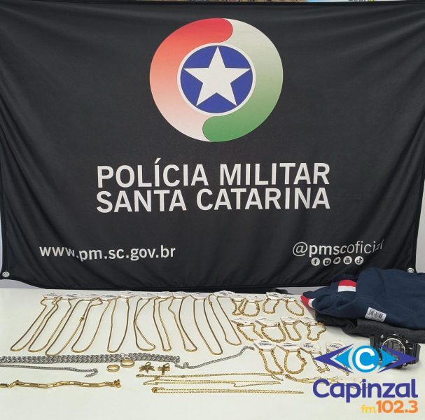 Polícia Militar prende homem por furto em Joaçaba e recupera produtos furtados