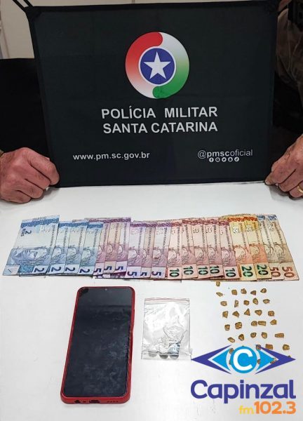 Polícia Militar prende homem por tráfico de drogas em Herval d’Oeste