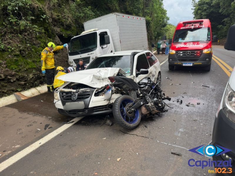 Caminhão com placas de Ipira se envolve em acidente com morte no Oeste de SC