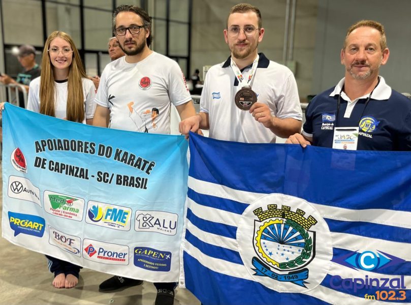 Capinzalense Bruno Saretta conquista medalha de bronze no Karatê dos JASC