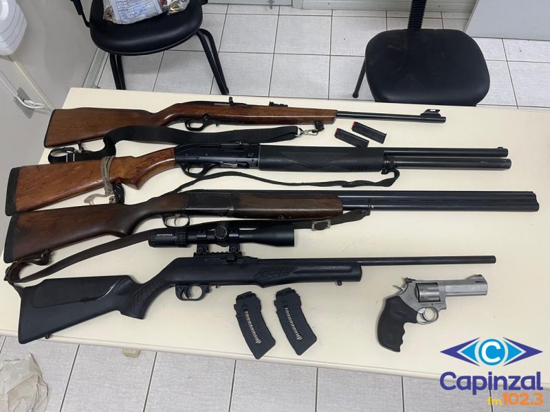 Polícia Civil apreende cinco armas em operação que investiga disparos e conflito familiar em Água Doce