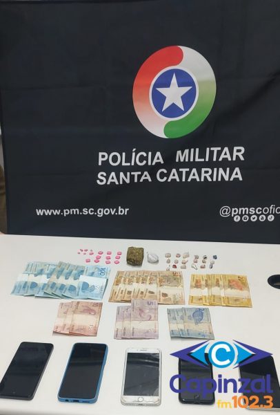 PM prende quatro pessoas por tráfico de drogas em Treze Tílias