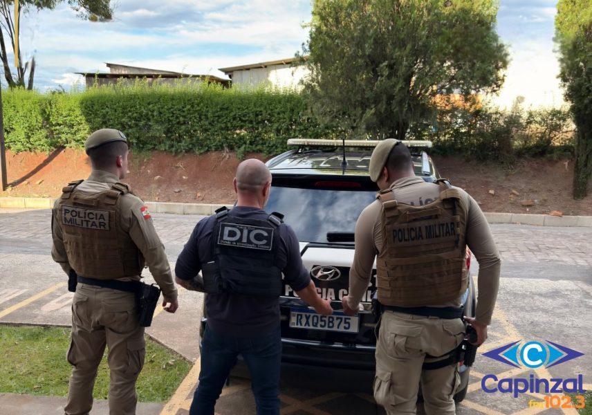 Polícia Civil e Militar prendem foragido ligado ao crime organizado em Campos Novos