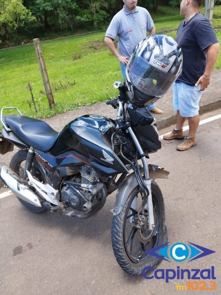 Motociclista é socorrido ferido após colisão com carro no Acesso Cidade Alta em Capinzal
