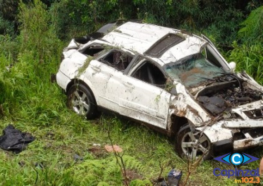 Duas jovens são encaminhadas ao hospital após capotamento de veículo na BR-282