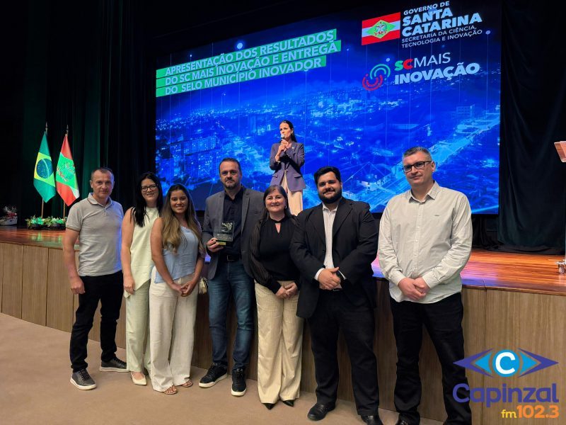 Capinzal recebe Selo Município Inovador Catarinense em Florianópolis