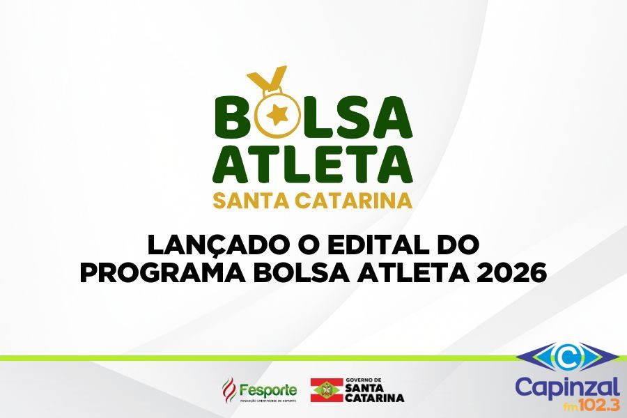 Governo do Estado lança edital do Programa Bolsa Atleta 2026
