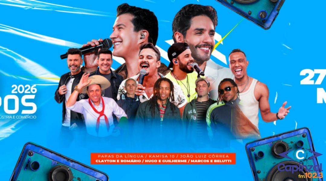 Prefeitura de Campos Novos divulga shows nacionais da Expocampos 2026