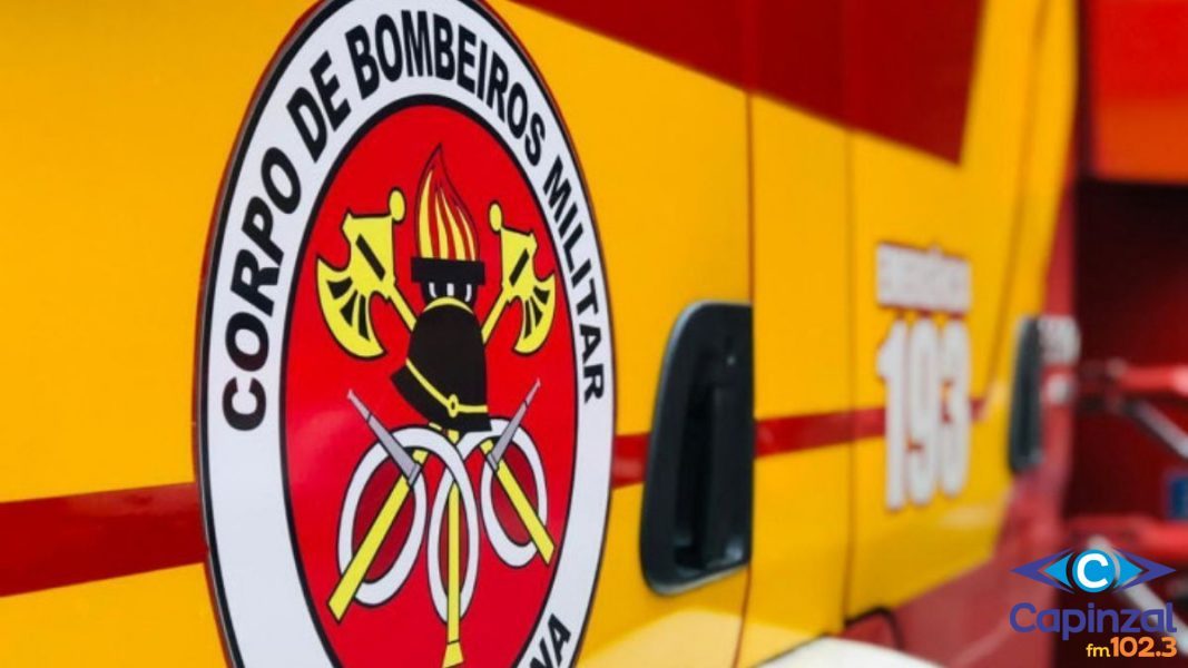 Homem é socorrido pelos Bombeiros após queda de moto em Capinzal
