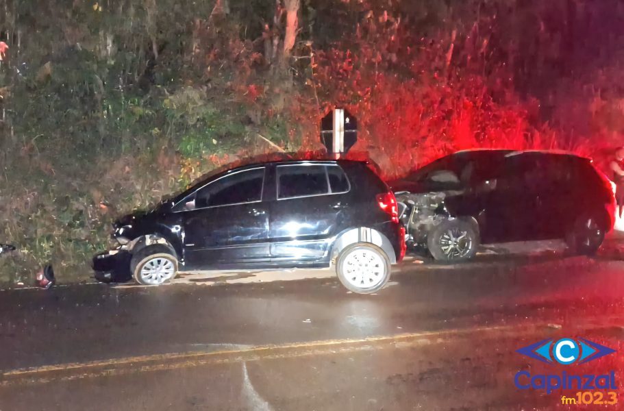 Idoso morre e cinco pessoas ficam feridas em colisão frontal na SC-155, no Oeste de SC